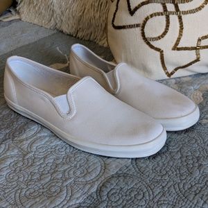 White Slip on Keds